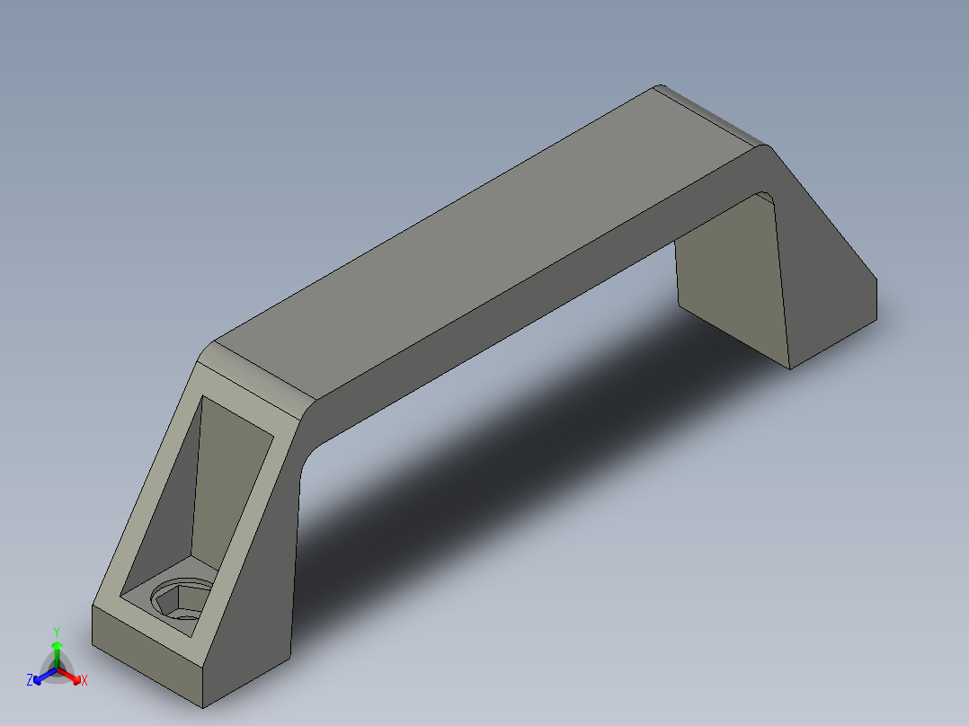XAB31-L150拉手正等轴测图
