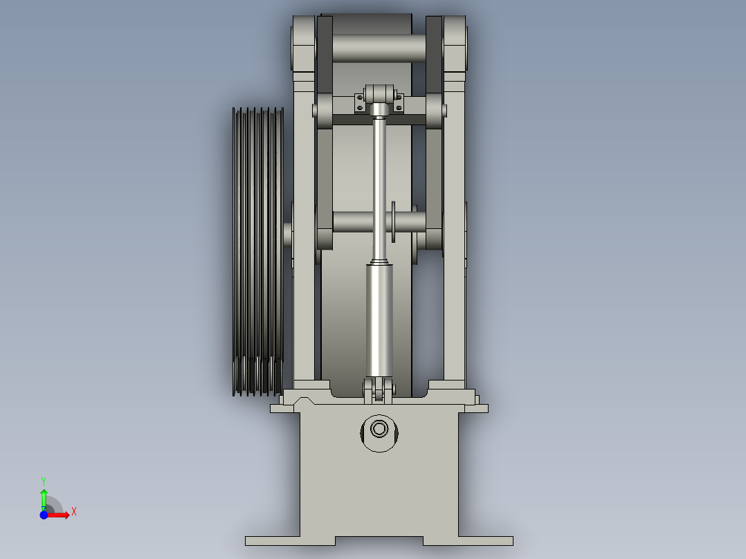 驱动装置和轮胎测试装置前视图