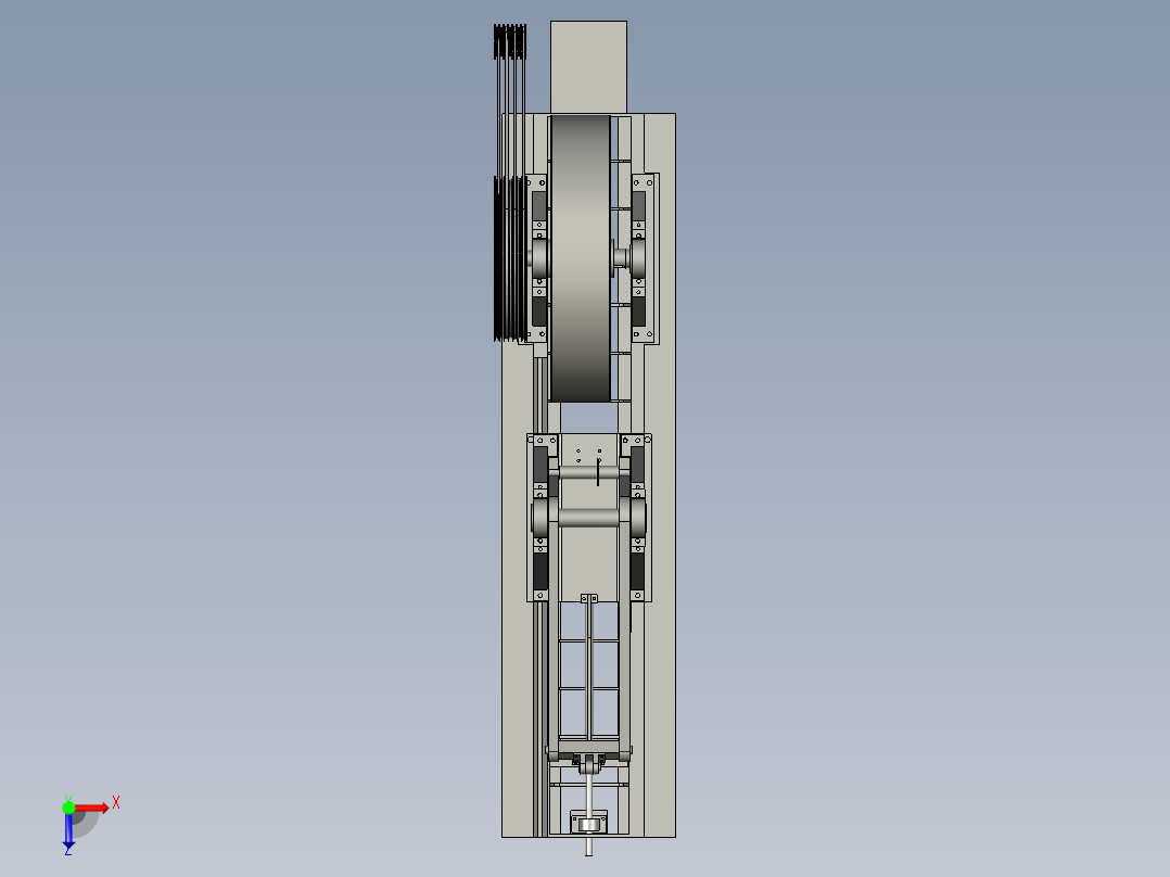 驱动装置和轮胎测试装置俯视图