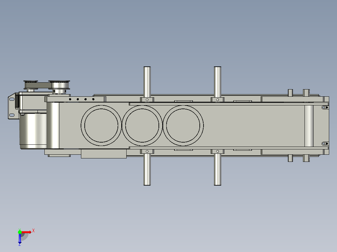 LXYC-BOSS下料输送机构俯视图