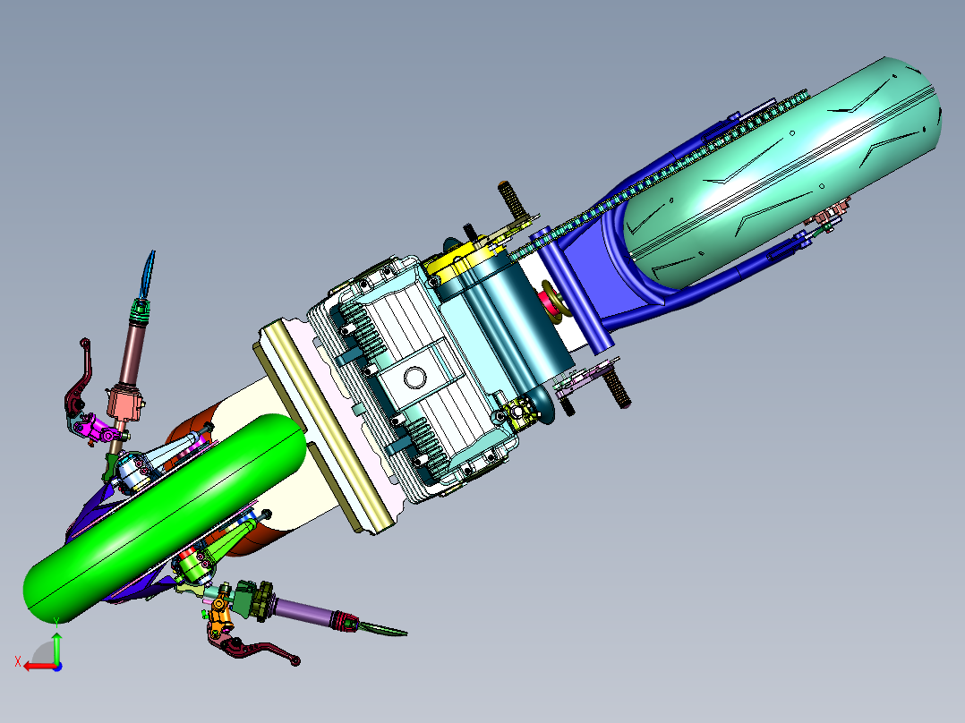 本田中排量运动街车后视图