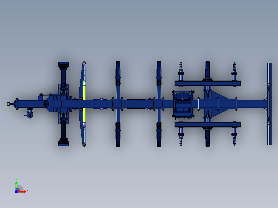 平衡轴山地简易集材拖车前视图