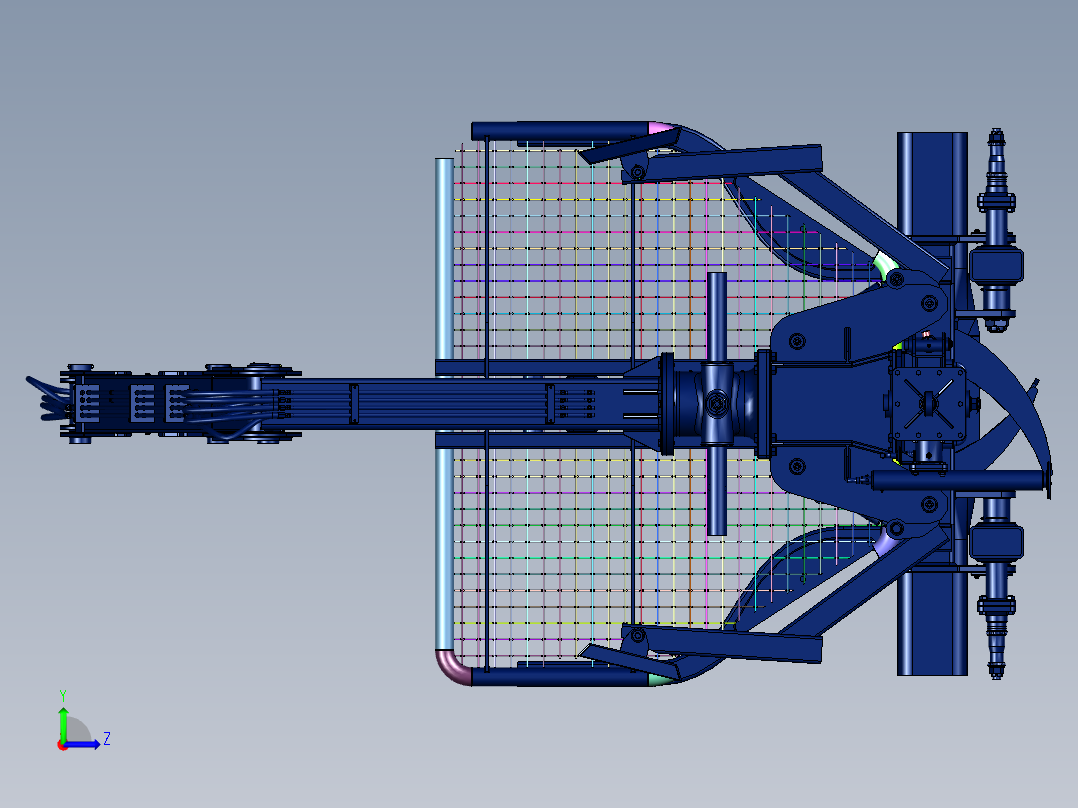 平衡轴山地简易集材拖车左视图