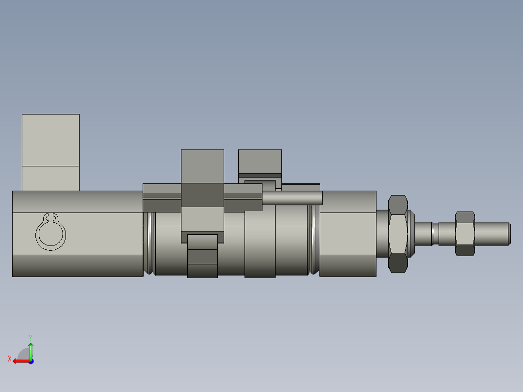 笔形气缸PB16x10SCBCJ+CMSG-2后视图