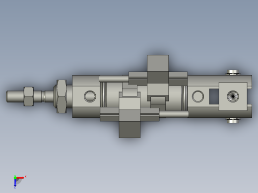 笔形气缸PB16x10SCBCJ+CMSG-2俯视缩略图