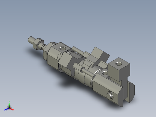 笔形气缸PB16x10SCBCJ+CMSG-2正等轴测缩略图
