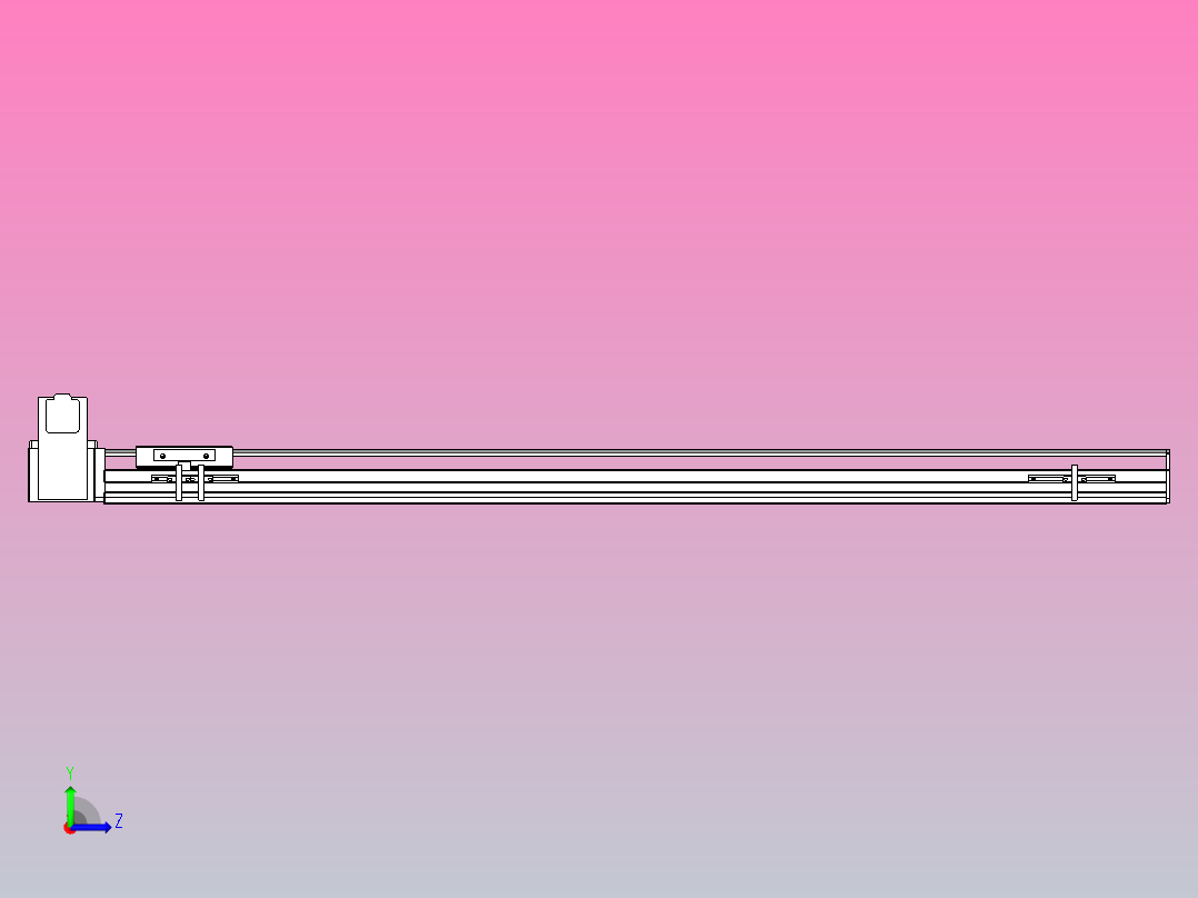 MTB10标准皮带滑台[MTB10-1000-LU-P10-C3]左视图