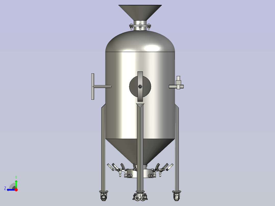 无污染自动回收式喷砂机右视图