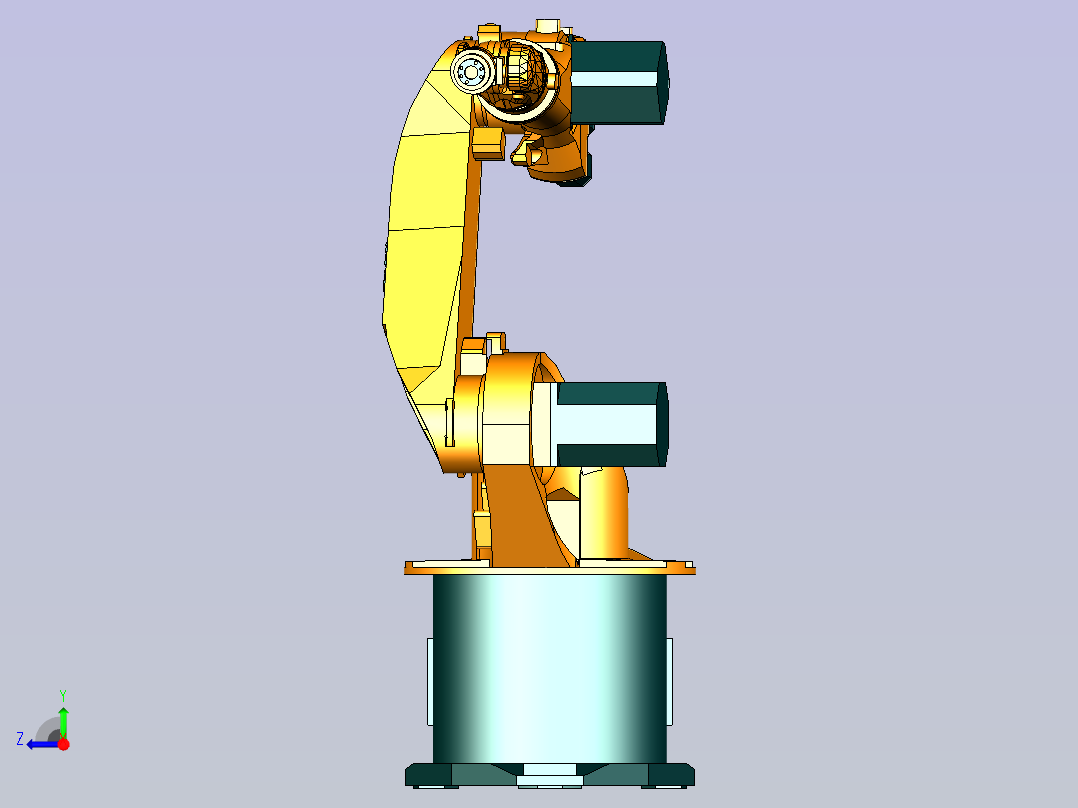 KUKA KR 6三维模型图纸右视图