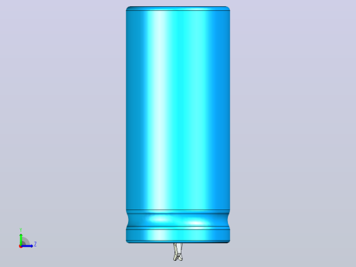 22 x 50蓝色BLUE1底片电解电容器左视缩略图