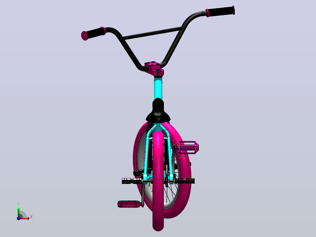 BMX 自行车前视图