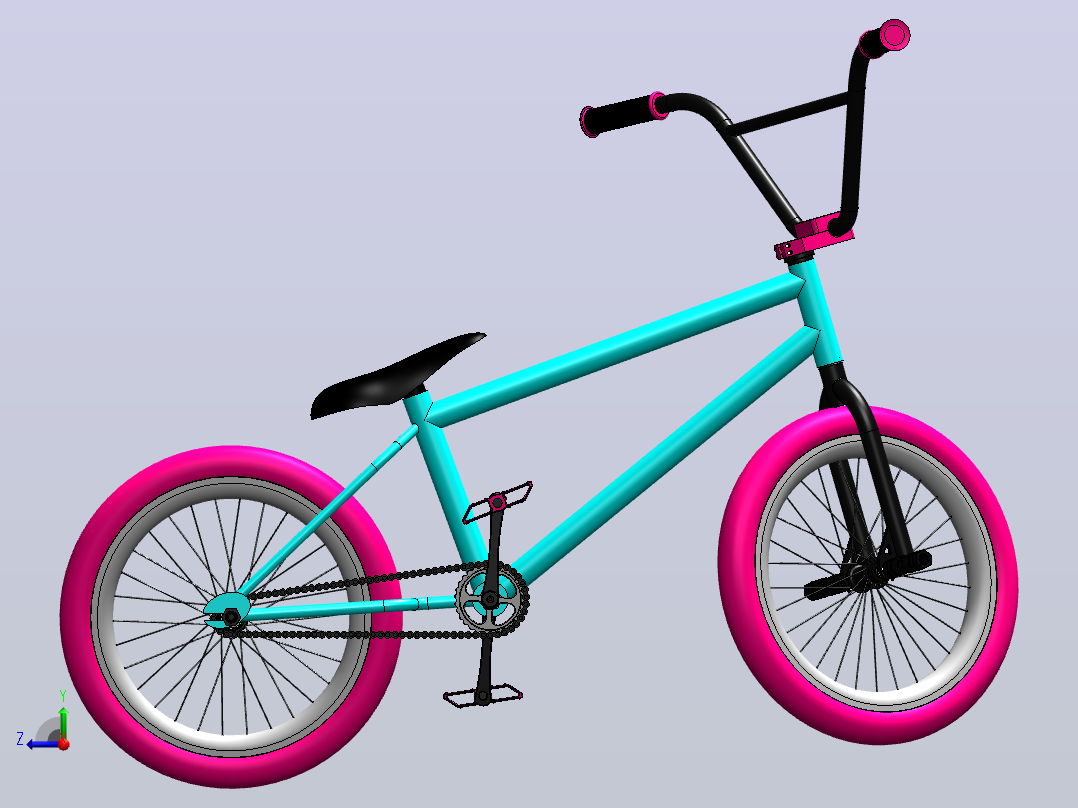 BMX 自行车右视图