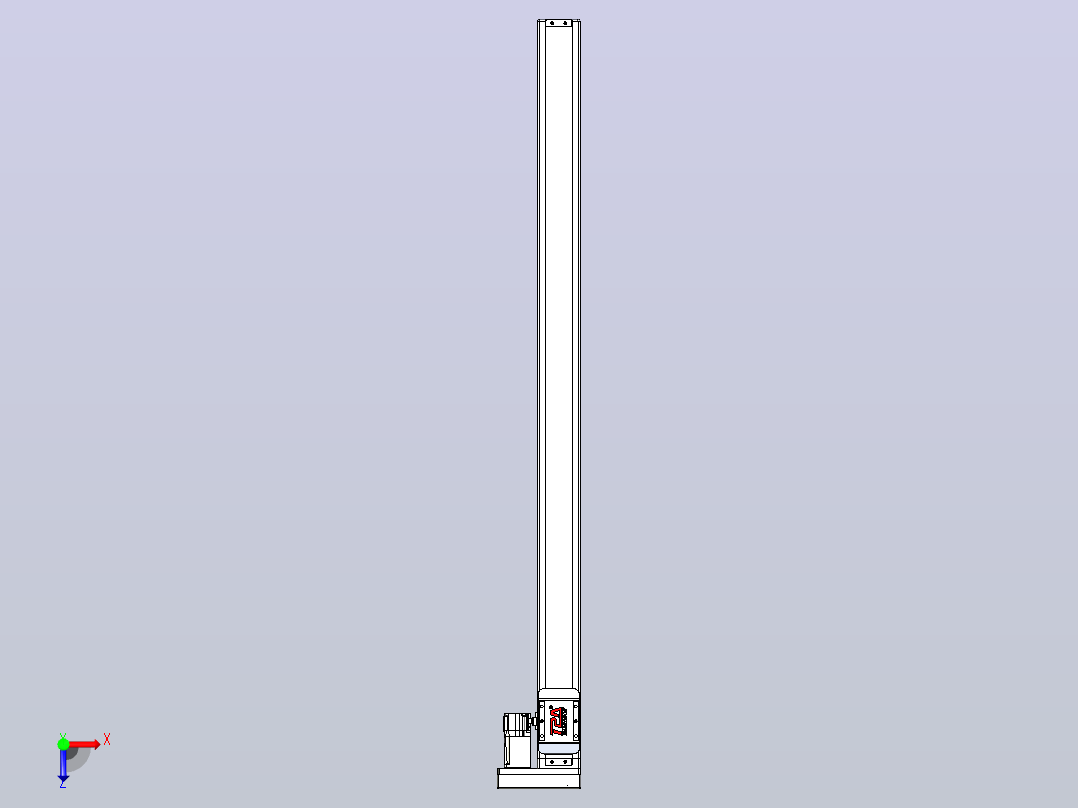 滚珠丝杠直线轴带导轨全封闭TPA-HCR-65S-1610C-L1000-ML-C-P10-N3俯视图