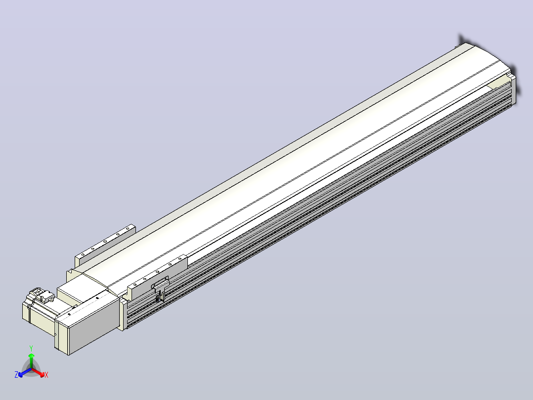 皮带直线轴半封闭可选导轨TPA-HNB-202D-140-L1050-MR-C-P75-N3正等轴测图