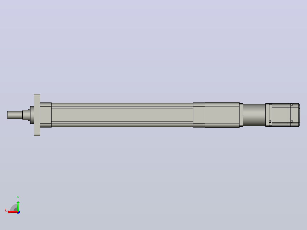 RKD50-250-D-FA-40-60减速机-B3直连电动缸后视图