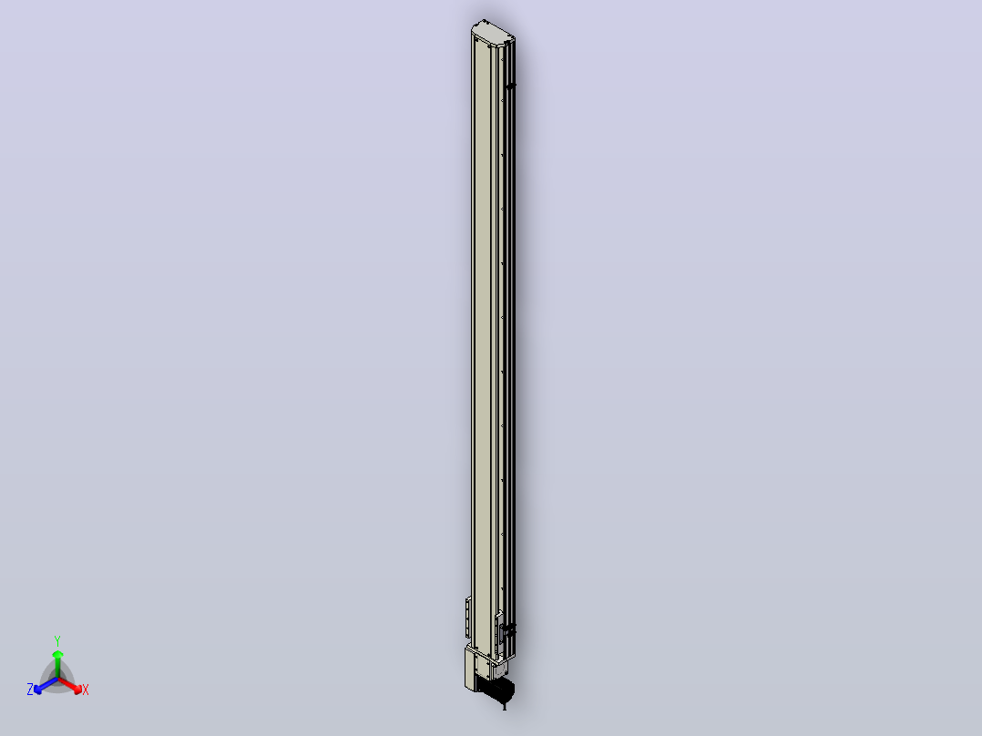 SYM14-L-2000滚珠花健、支撑座、滚珠丝杠、交叉导轨、直线模组主视图