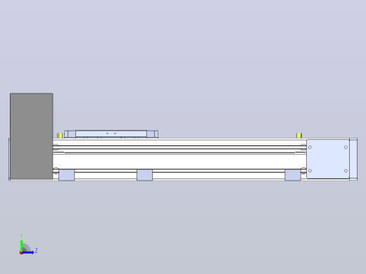 DMEB110-LUCR欧规同步带模组直线模组（电机左上折）[DMEB110-L13S350-DT750-C2U-LUCR]左视缩略图