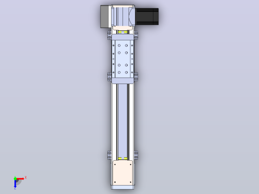 DMEB110-LUCR欧规同步带模组直线模组（电机左上折）[DMEB110-L13S350-DT750-C2U-LUCR]俯视缩略图
