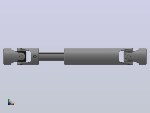 万向联轴器WSP05-PB-Y14-Y14-200／260WSP型可伸缩小型十字轴万向联轴器前视缩略图