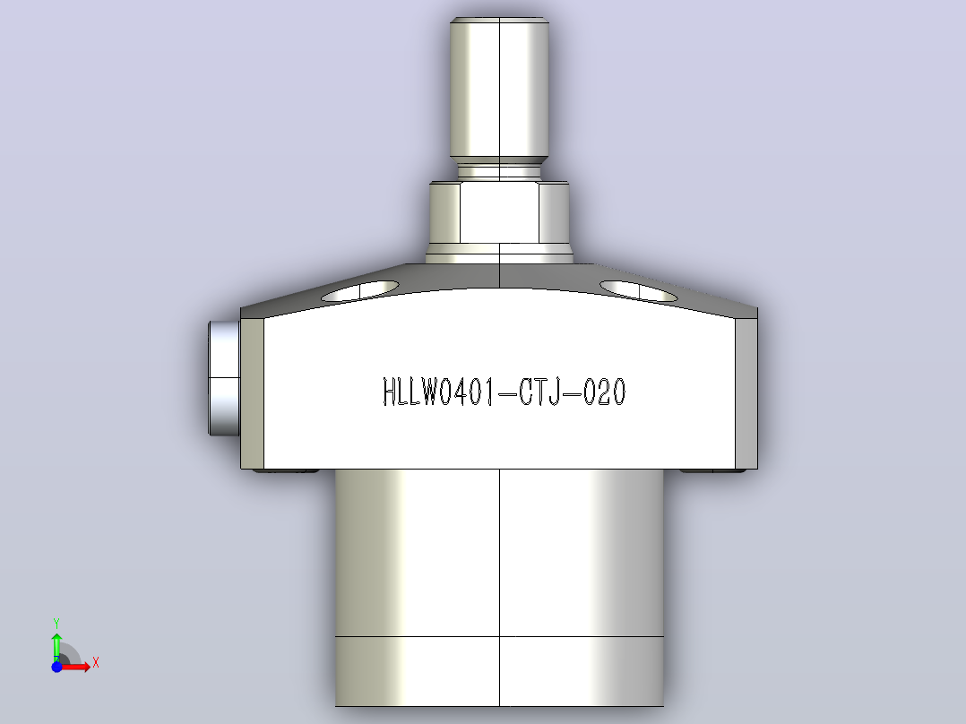 HLLW0401-CTJ-020气检拉式夹紧器前视图