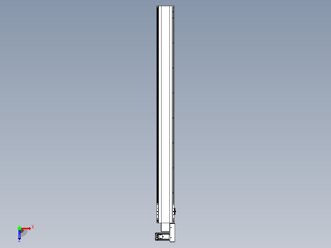 皮带直线轴半封闭可选导轨TPA-HNB-140D-120-L1500-MR-C-P40-N3俯视图