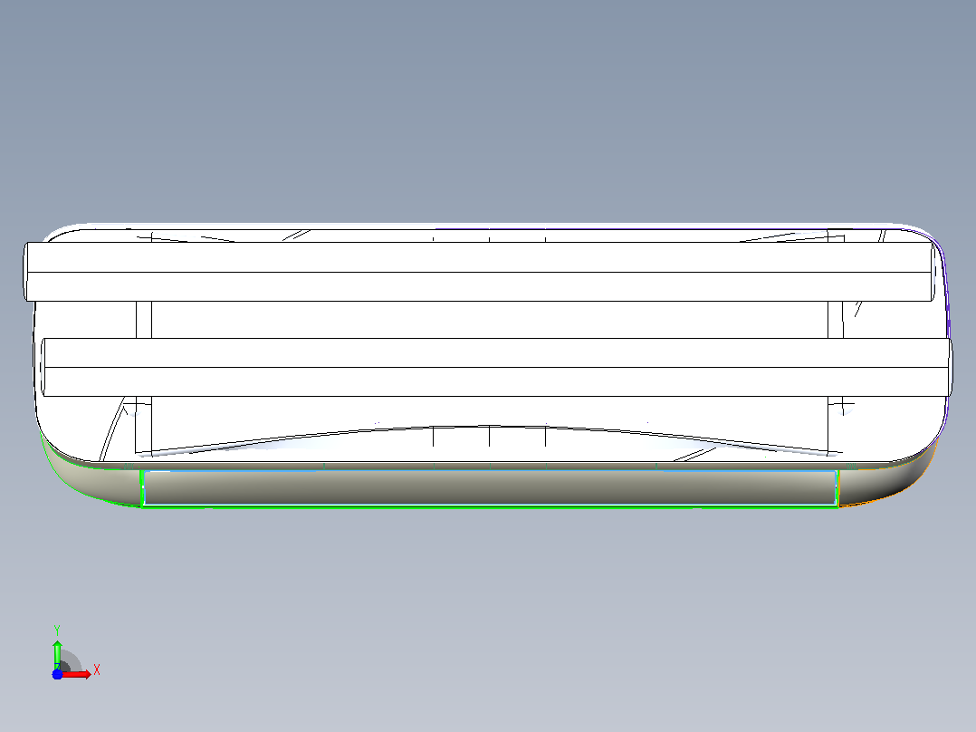 分体空调室内机3d可打印设计模型前视图