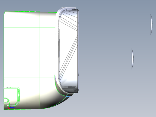 分体空调室内机3d可打印设计模型左视缩略图