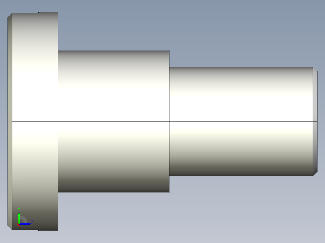 带肩开槽盘头螺钉-包含所有配置的Solidwork文件左视图