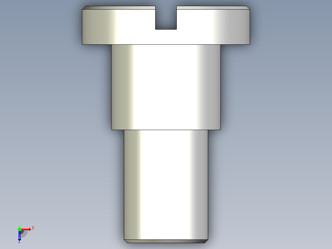 带肩开槽盘头螺钉-包含所有配置的Solidwork文件俯视图