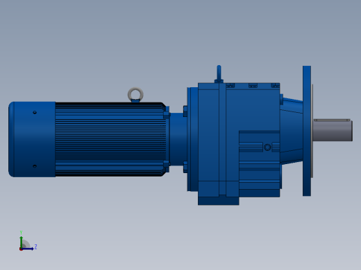RF77法兰轴伸式安装斜齿轮减速机RF77-YVB0.37-4P-71-M1-0°-Φ250左视缩略图
