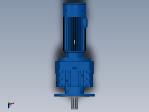 RF77法兰轴伸式安装斜齿轮减速机RF77-YVB0.37-4P-71-M1-0°-Φ250俯视缩略图