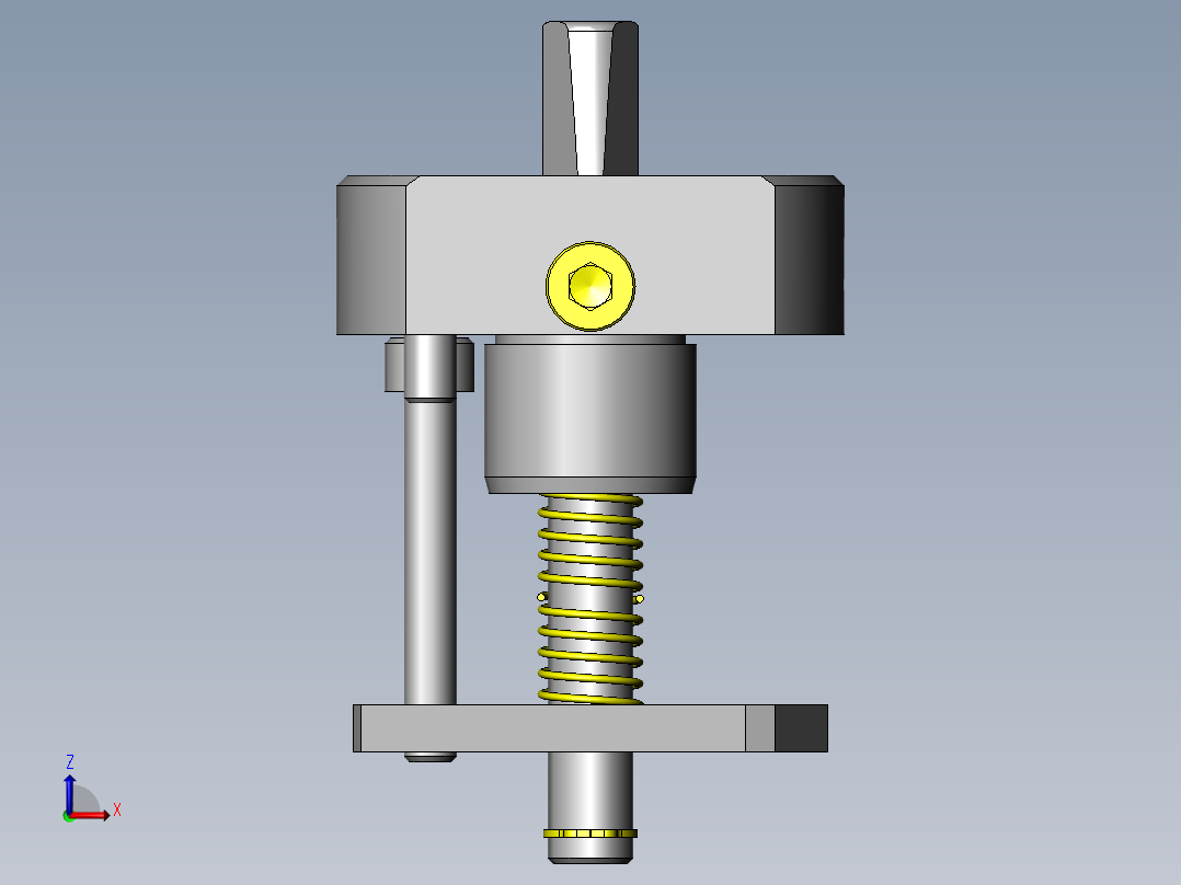 孔基准-定位机构前视图