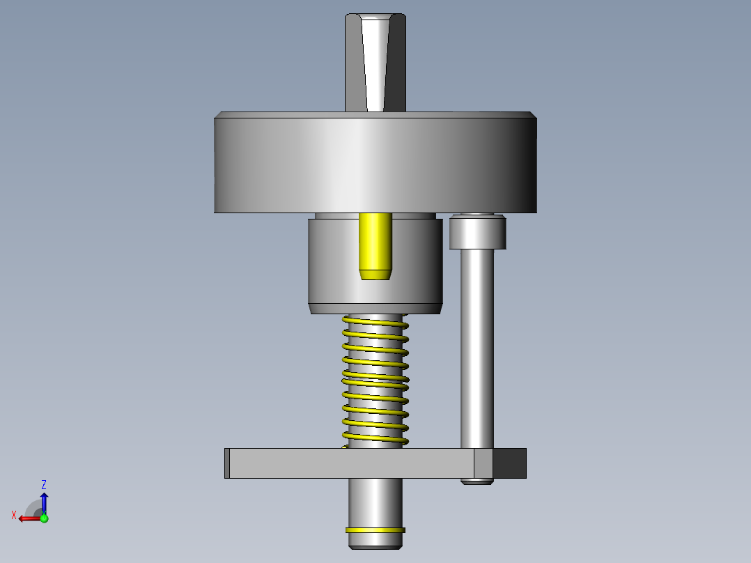 孔基准-定位机构后视图