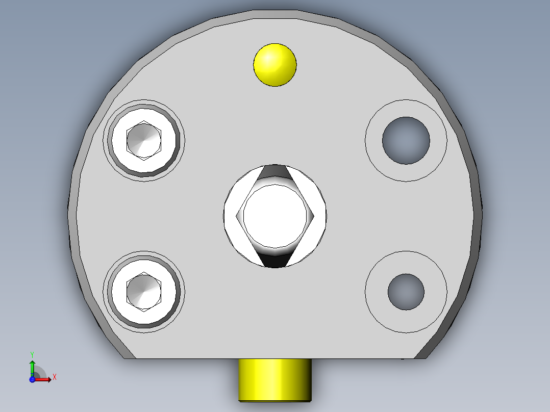 孔基准-定位机构俯视图