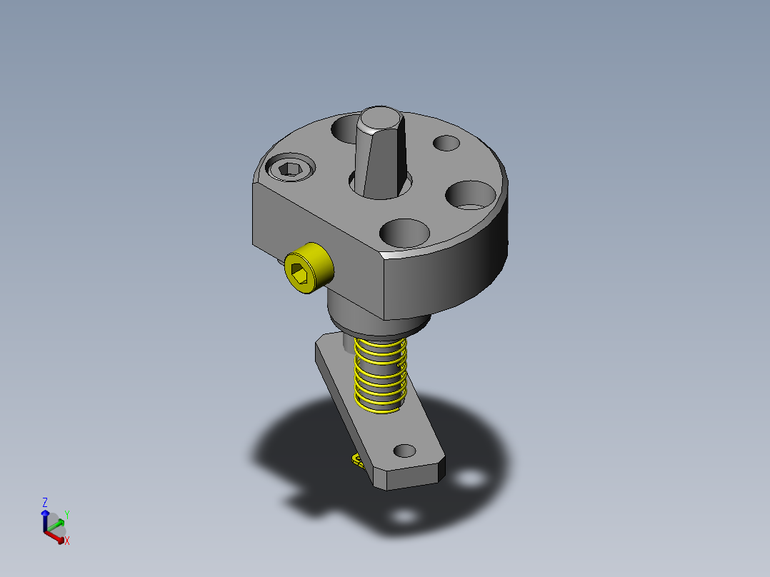 孔基准-定位机构正等轴测图