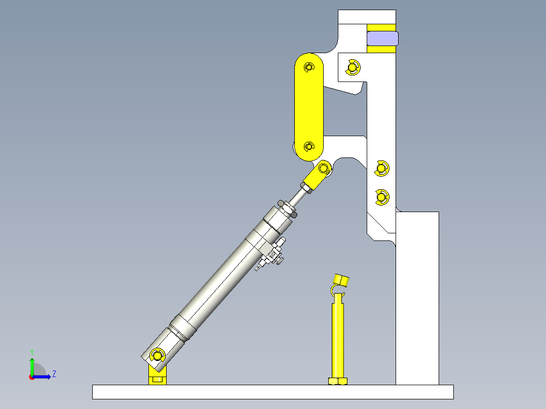 夹紧传送机构左视图