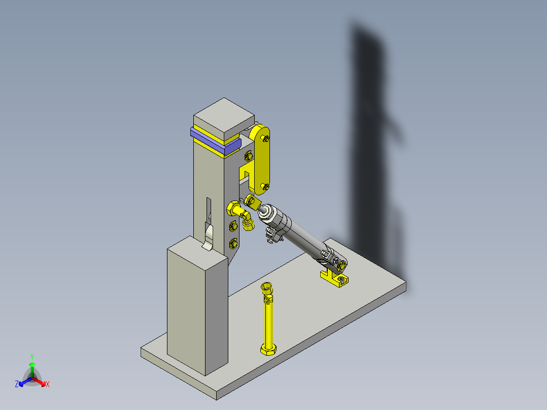 夹紧传送机构正等轴测图