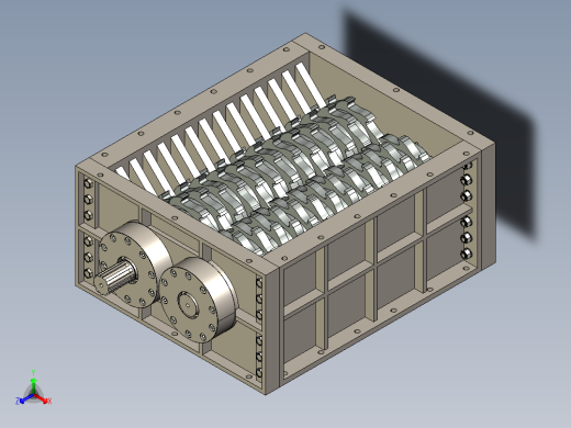 1200mm切碎机破碎机3D数模图纸 STEP格式