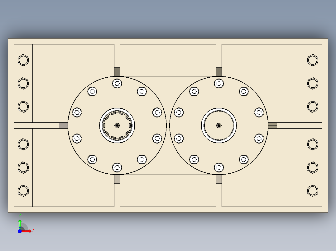 1200mm切碎机破碎机3D数模图纸 STEP格式前视图
