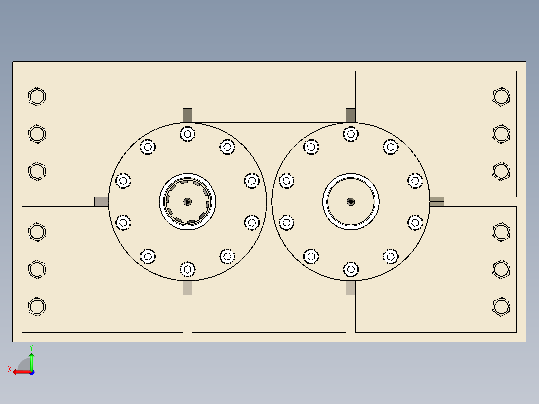 1200mm切碎机破碎机3D数模图纸 STEP格式后视图