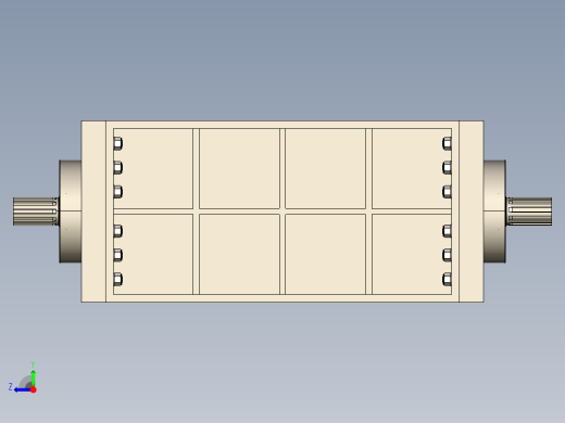 1200mm切碎机破碎机3D数模图纸 STEP格式右视缩略图