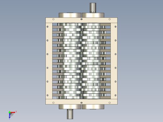 1200mm切碎机破碎机3D数模图纸 STEP格式俯视缩略图
