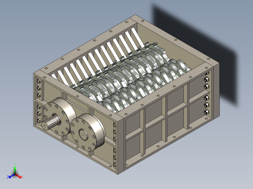 1200mm切碎机破碎机3D数模图纸 STEP格式正等轴测缩略图