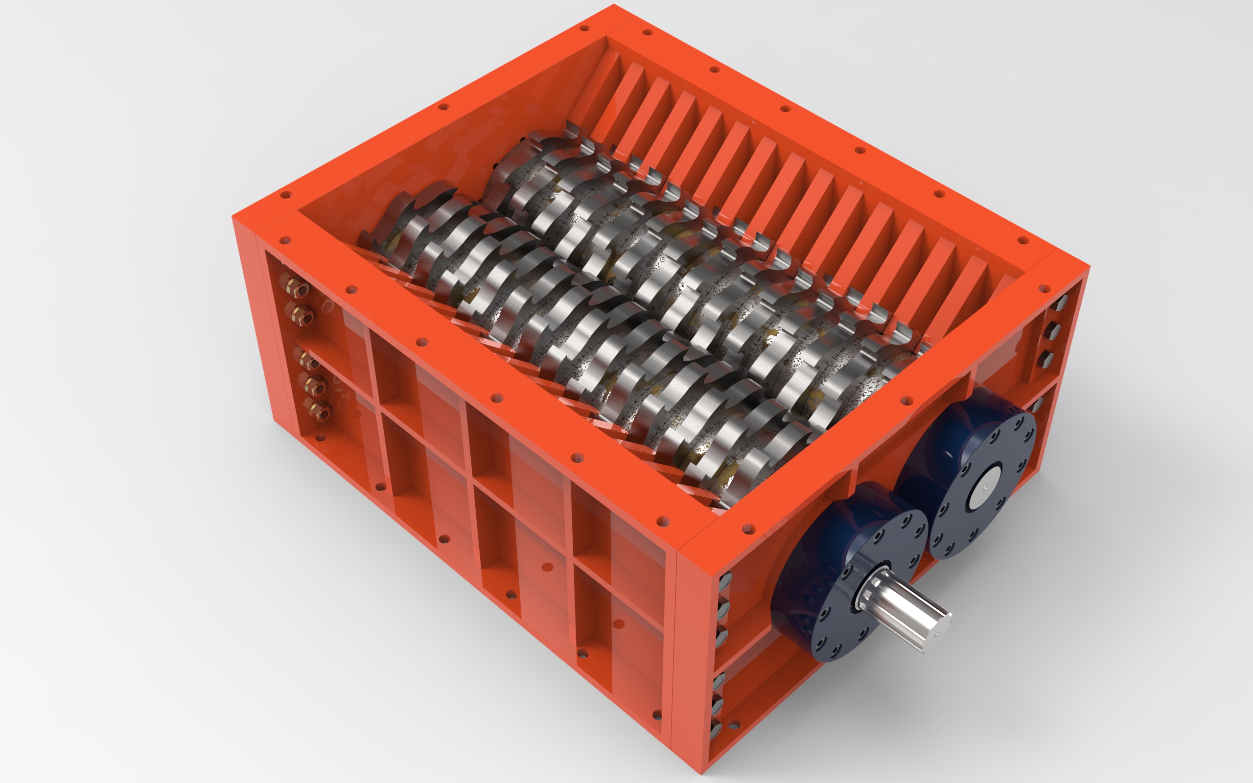 1200mm切碎机破碎机3D数模图纸 STEP格式