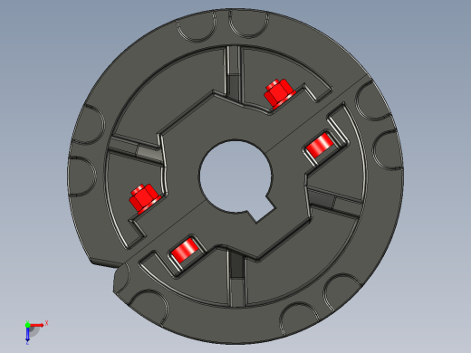链板主动轮3D模型俯视缩略图
