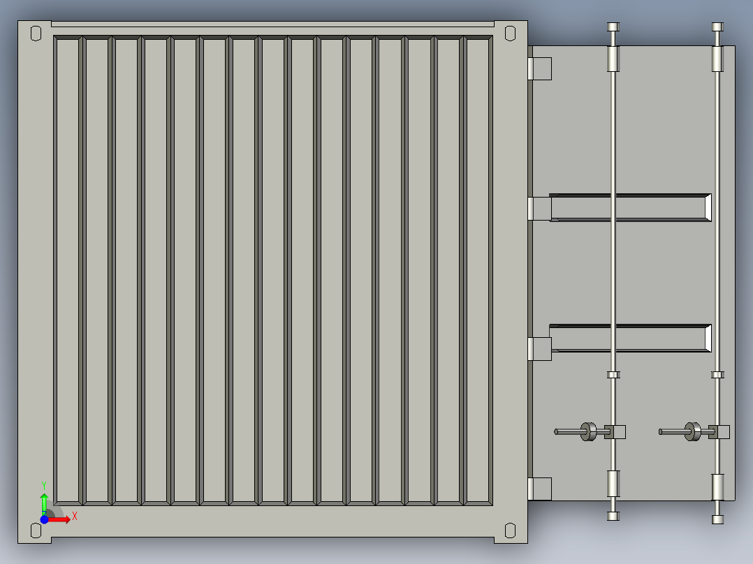 海运集装箱（20英尺）前视图