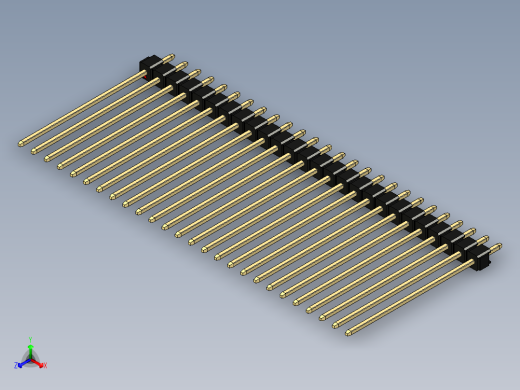 彩色公头100mil（2.54mm）系列-DS1021_black_1x26p_100mil_Type43_rev1.0