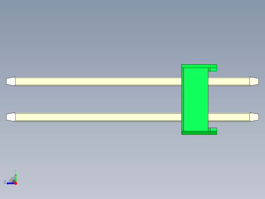 彩色公头100mil（2.54mm）系列-DS1021_green_2x11p_100mil_Type5_rev1.0右视缩略图