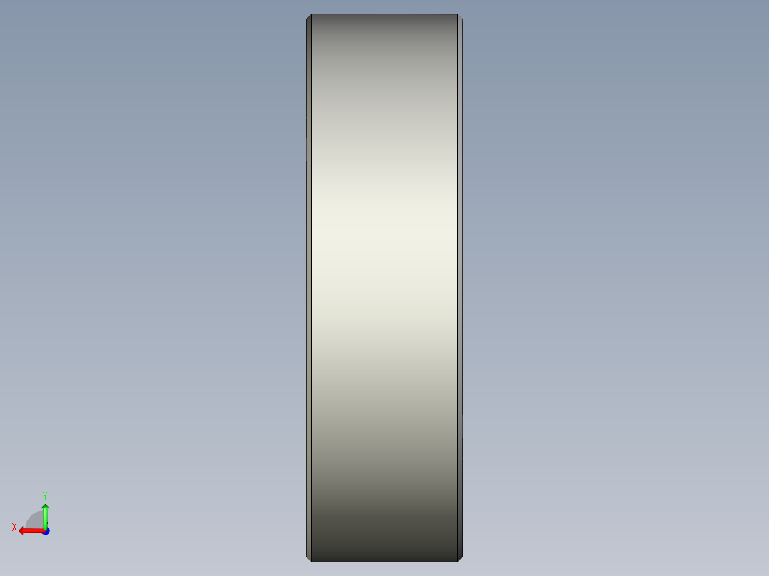 轴承设计，内径= 25毫米，外径= 10毫米，10个滚珠后视图