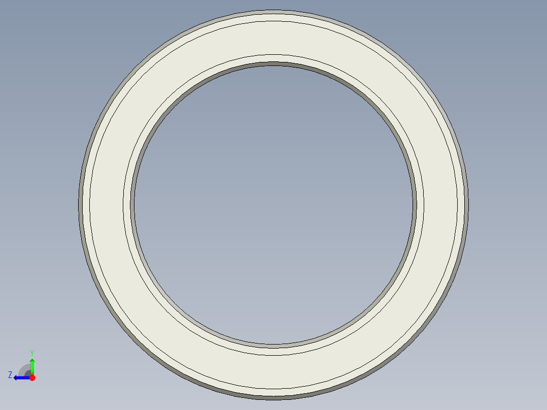 轴承设计，内径= 25毫米，外径= 10毫米，10个滚珠右视图